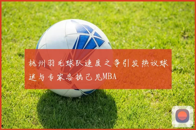 杭州羽毛球队速度之争引发热议球迷与专家各执己见MBA